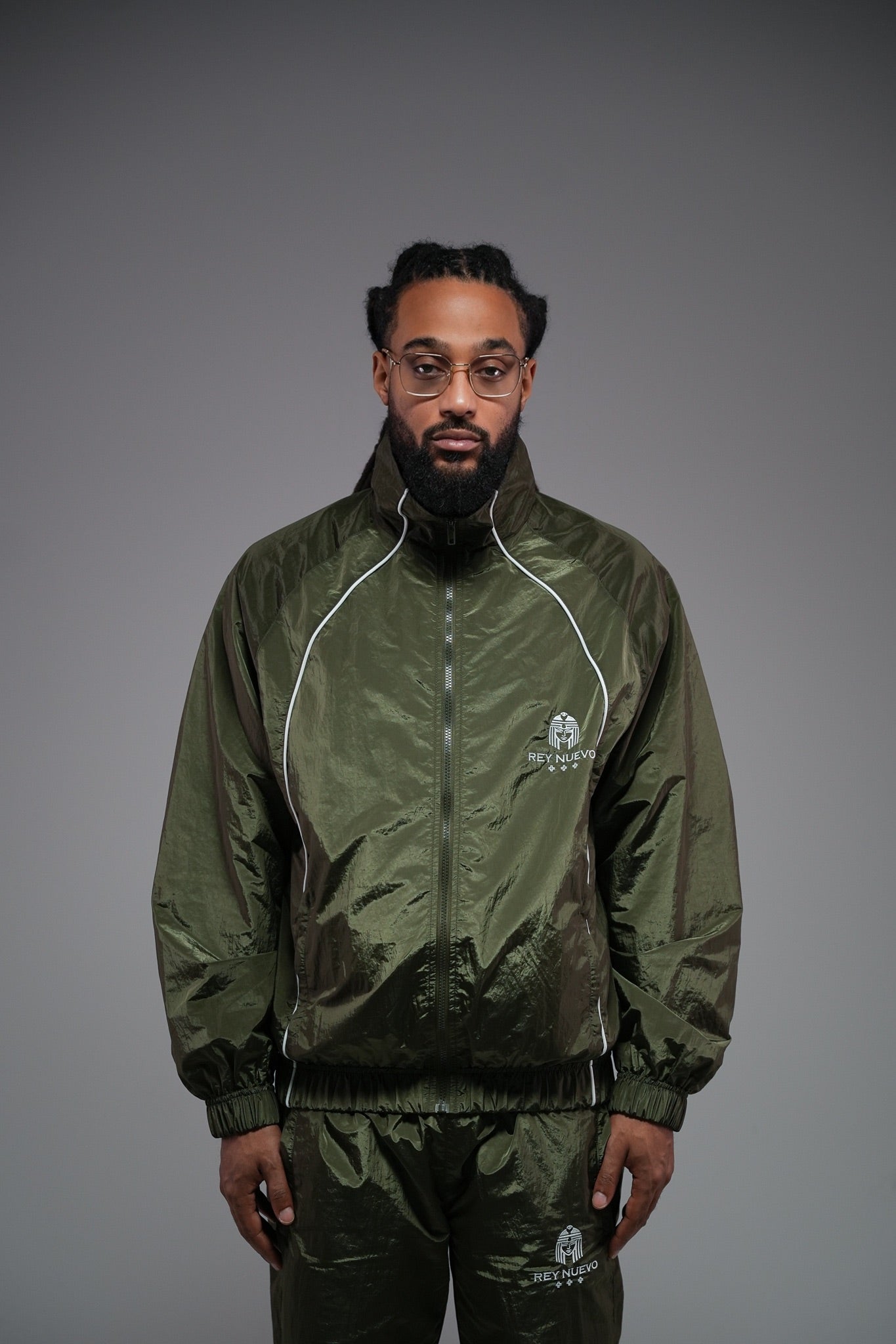 CROWN LEGECY JACKET (ARMY GREEN) - Rey Nuevo Clothing