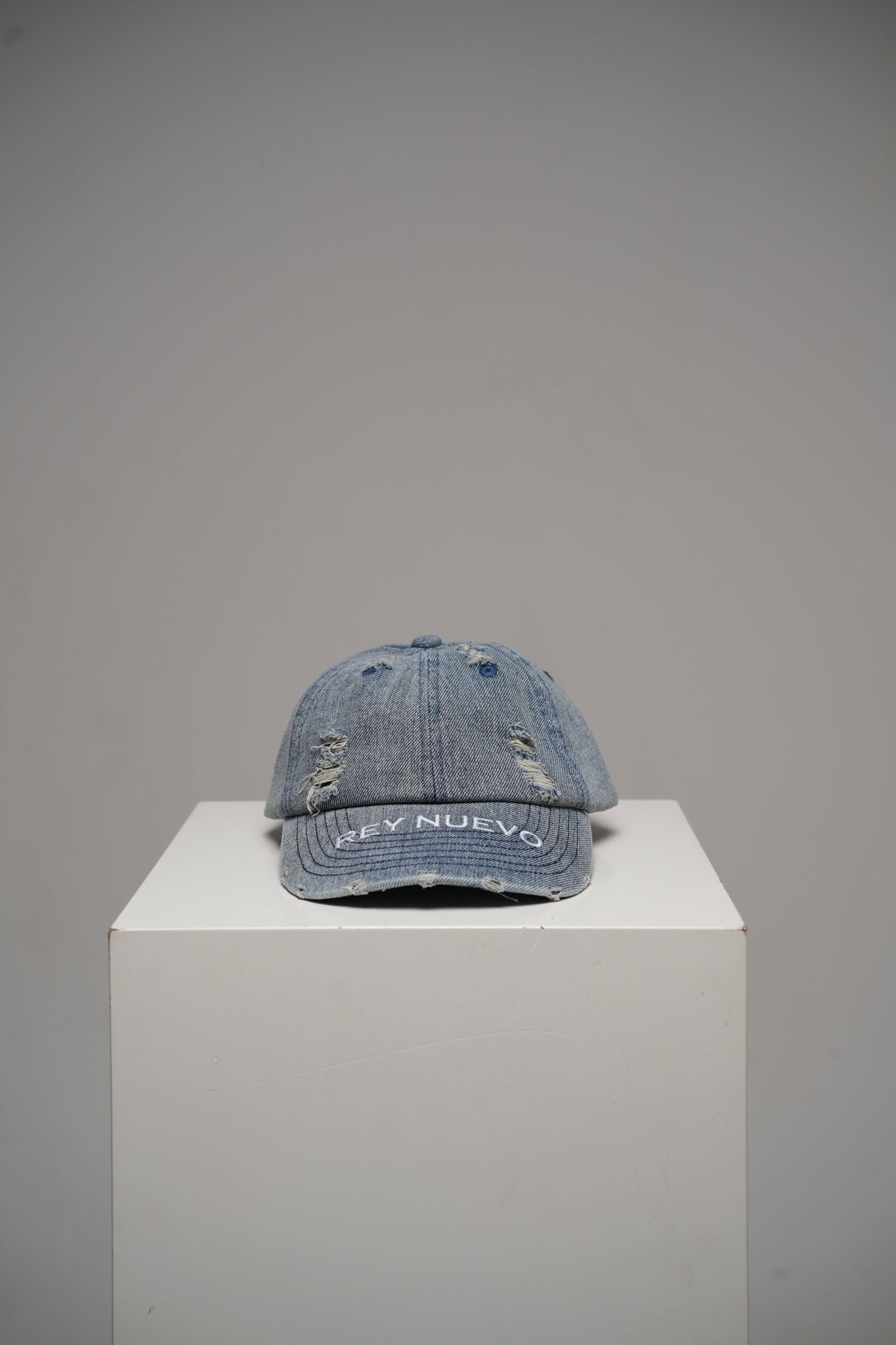 Distressed denim cap - Rey Nuevo Clothing