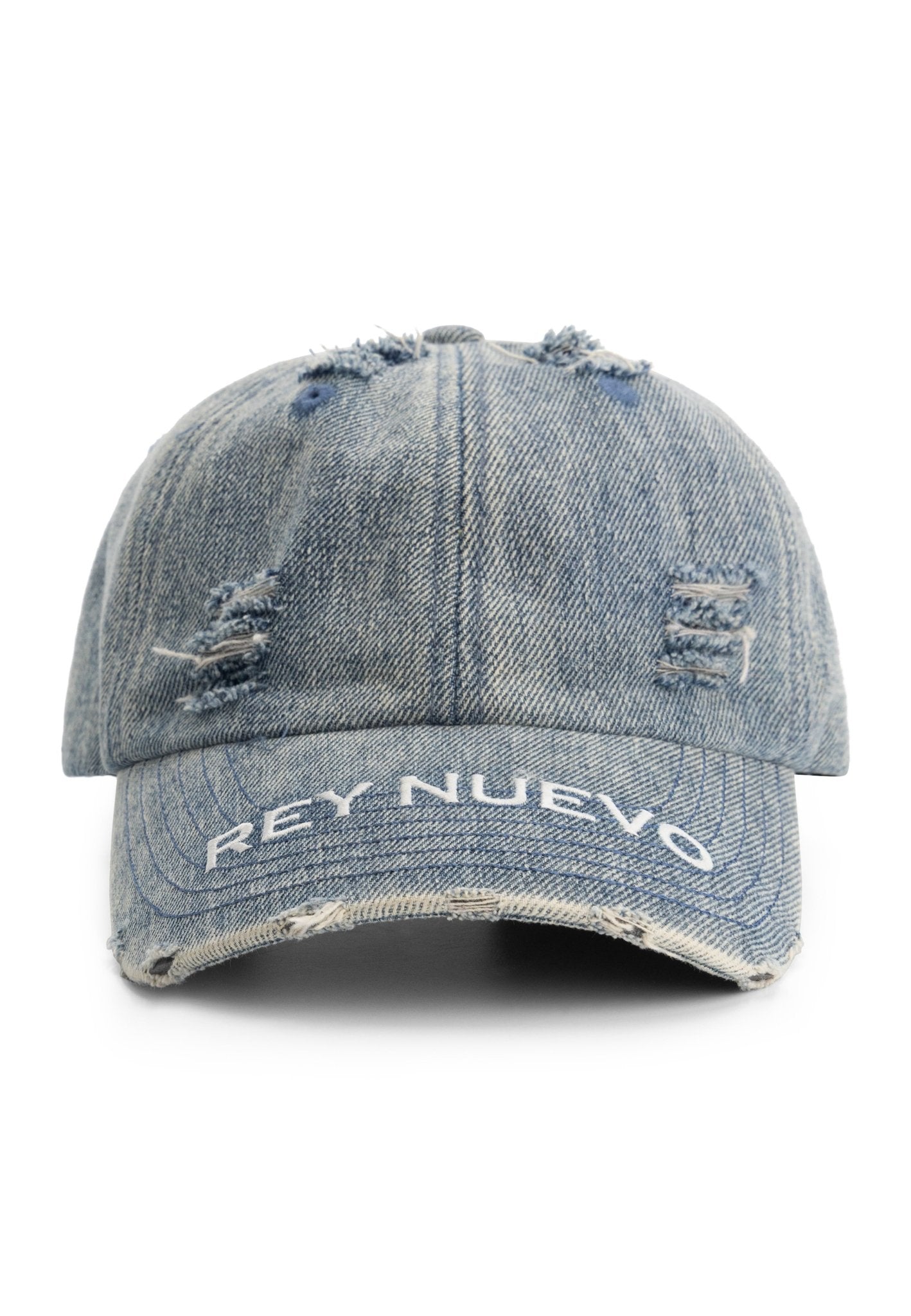 Distressed denim cap - Rey Nuevo Clothing