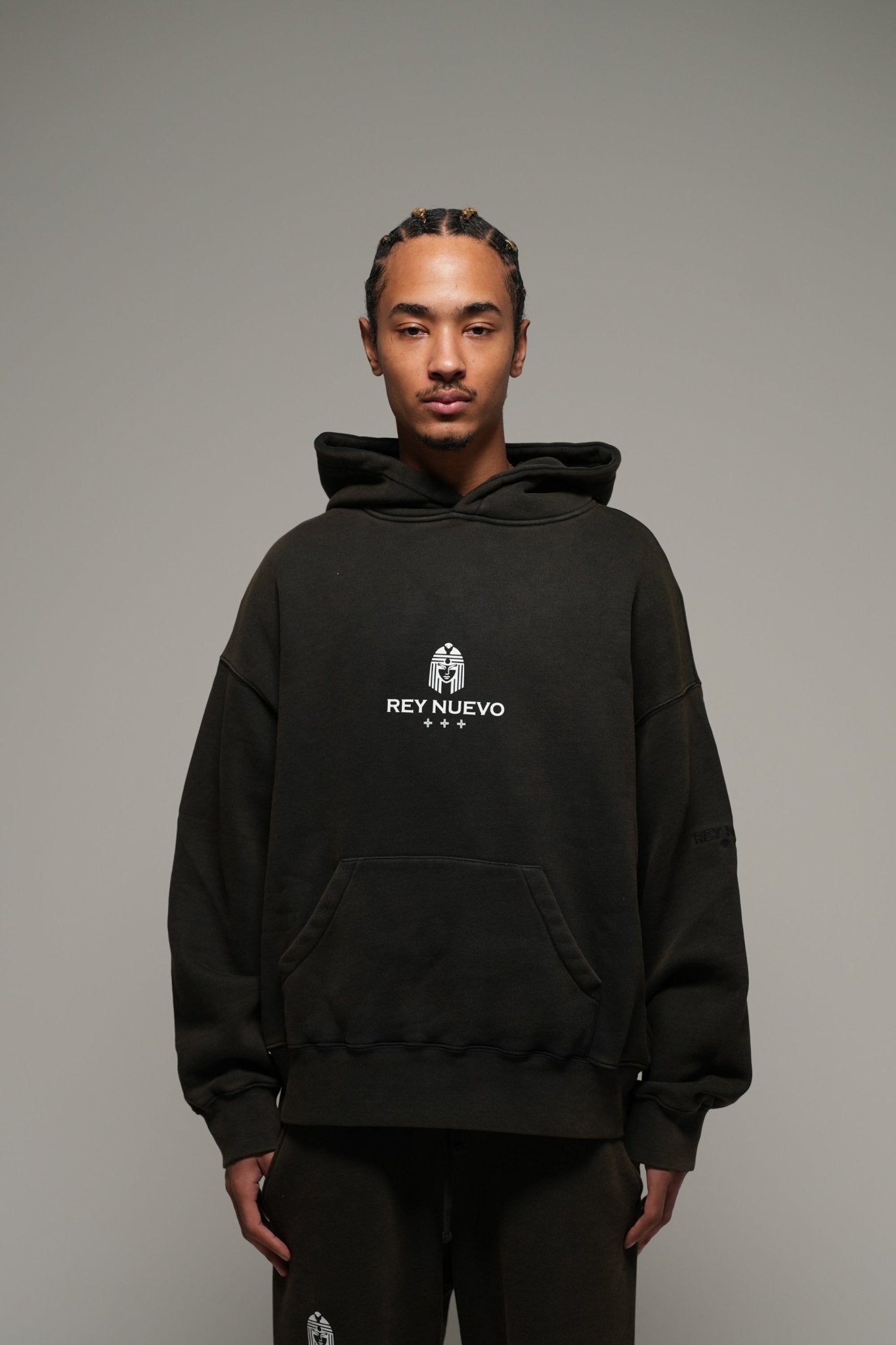 IMPERIAL HOODIE (Washed Black) - Rey Nuevo Clothing