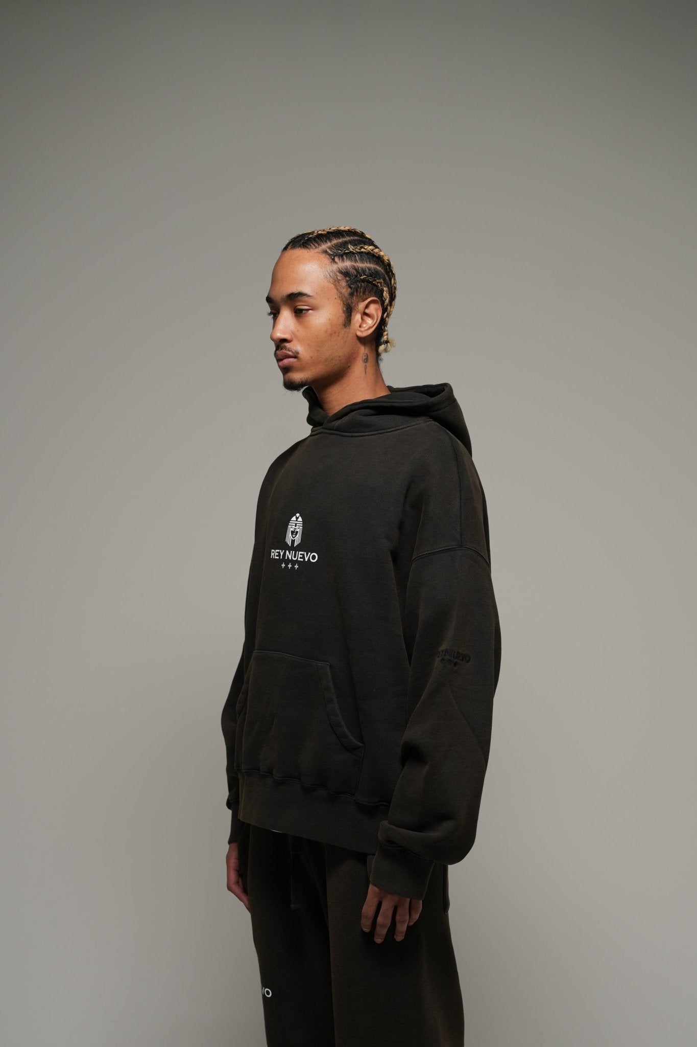 IMPERIAL HOODIE (Washed Black) - Rey Nuevo Clothing