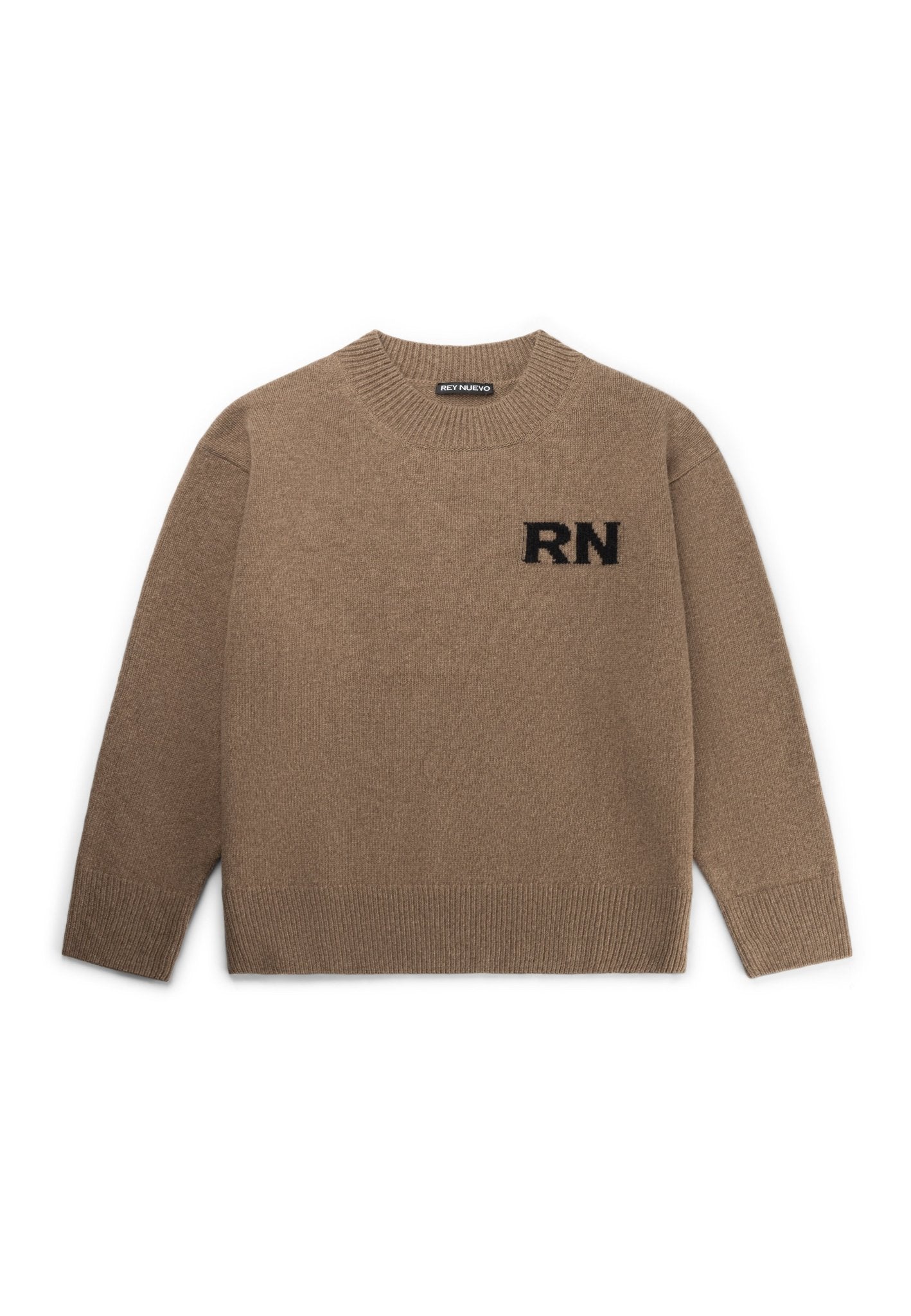 RN Brown Knitted Sweater - Rey Nuevo Clothing