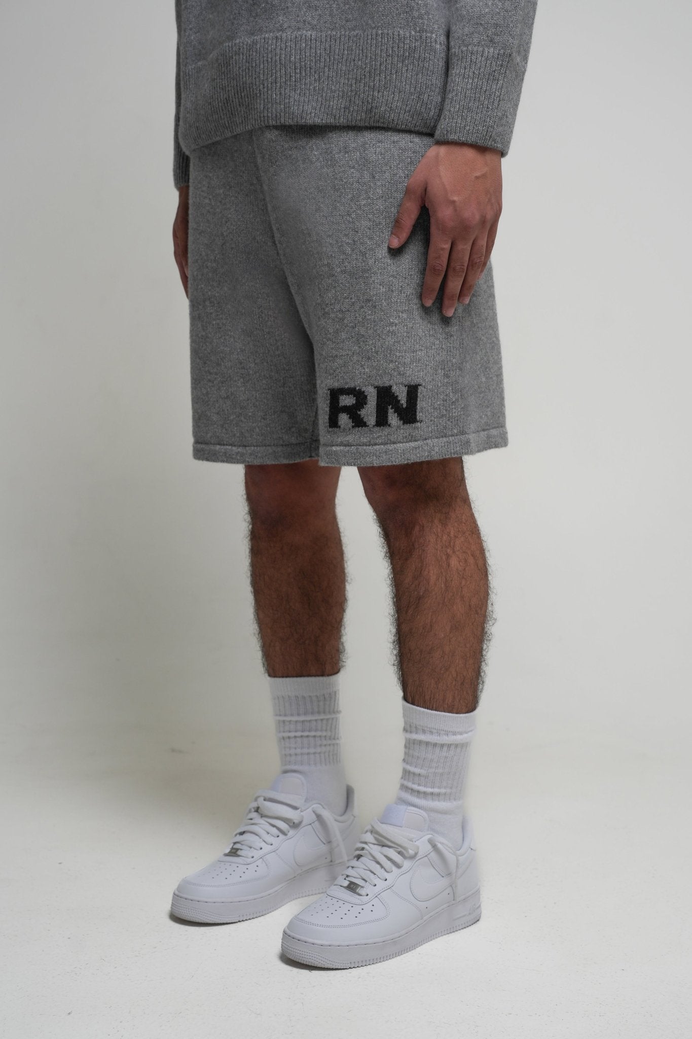 RN KNITTED SHORTS (grey) - Rey Nuevo Clothing