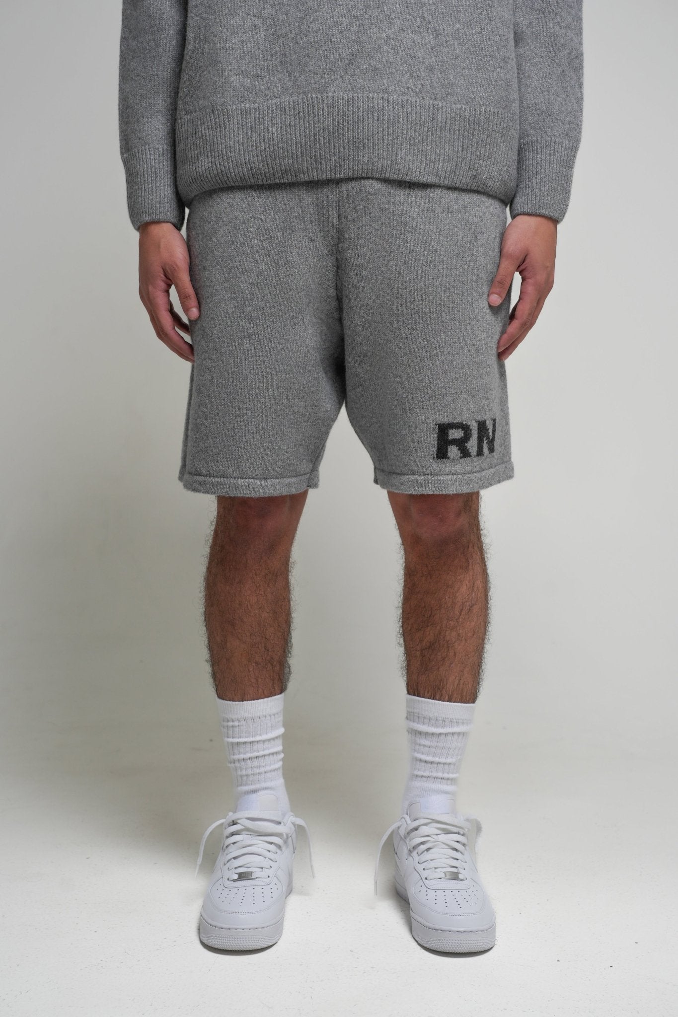 RN KNITTED SHORTS (grey) - Rey Nuevo Clothing