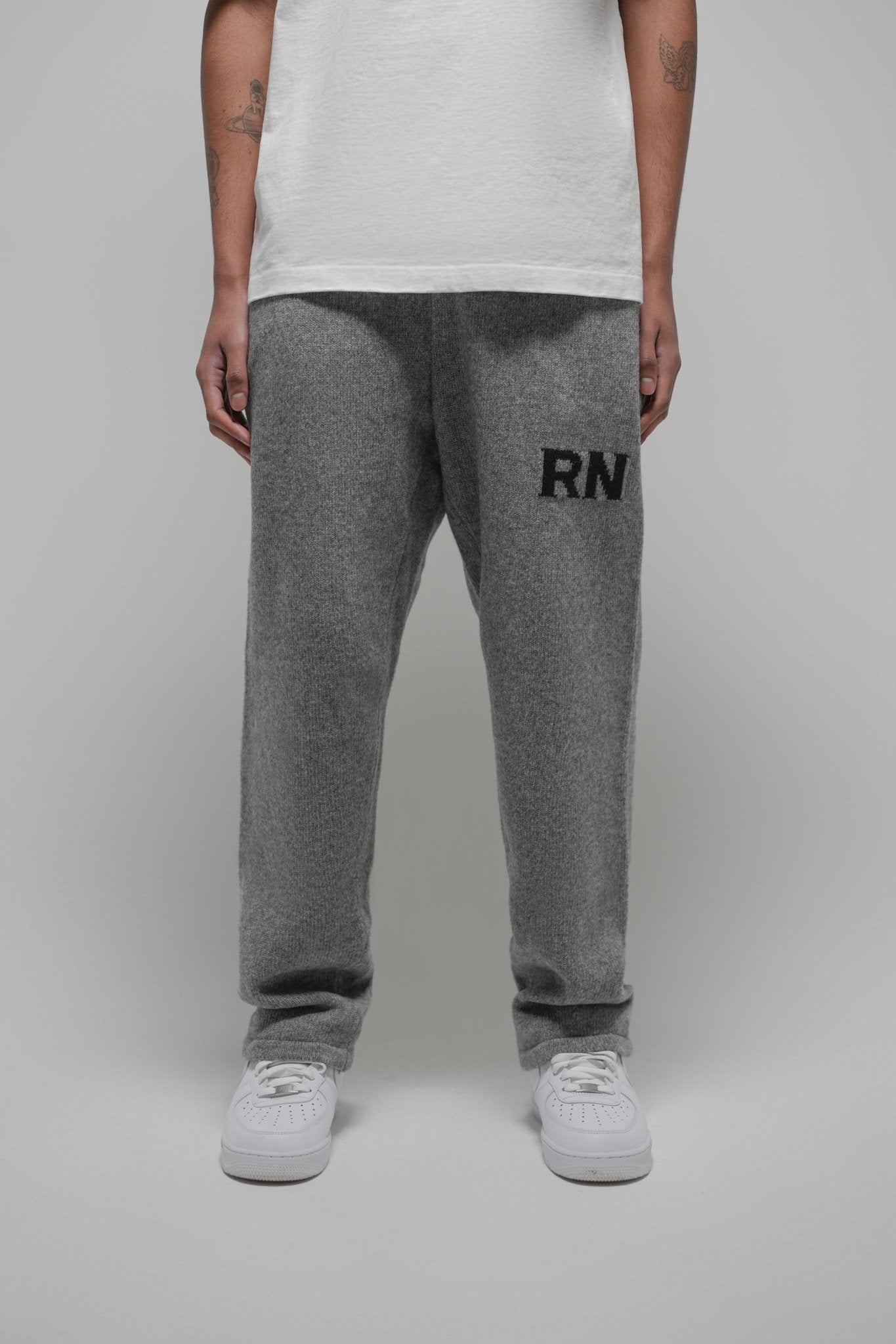 RN KNITTED TROUSERS (GREY) - Rey Nuevo Clothing