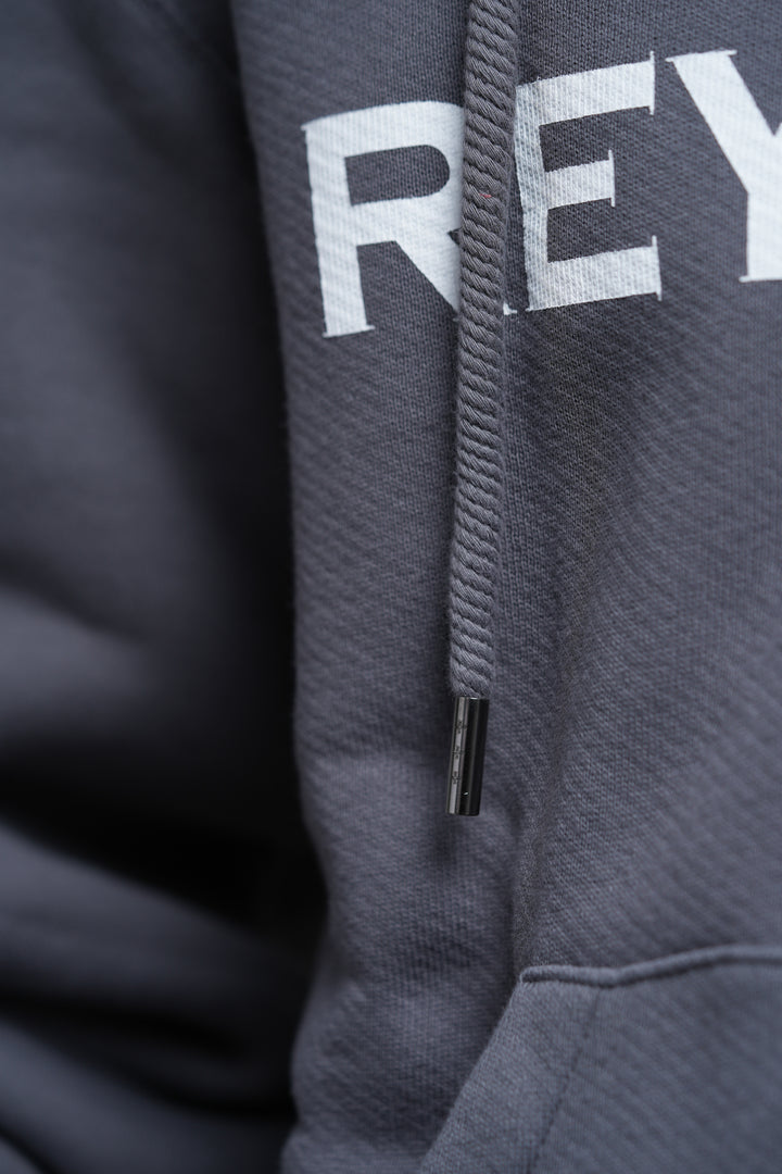 REYNUEVO SILVER ZIPPER HOODIE