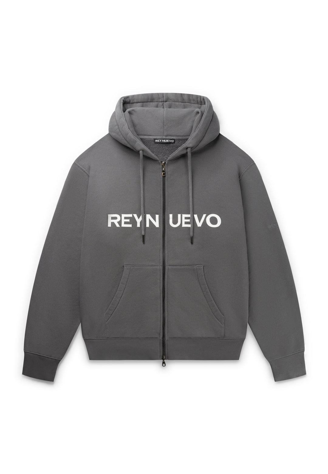 REYNUEVO SILVER ZIPPER HOODIE