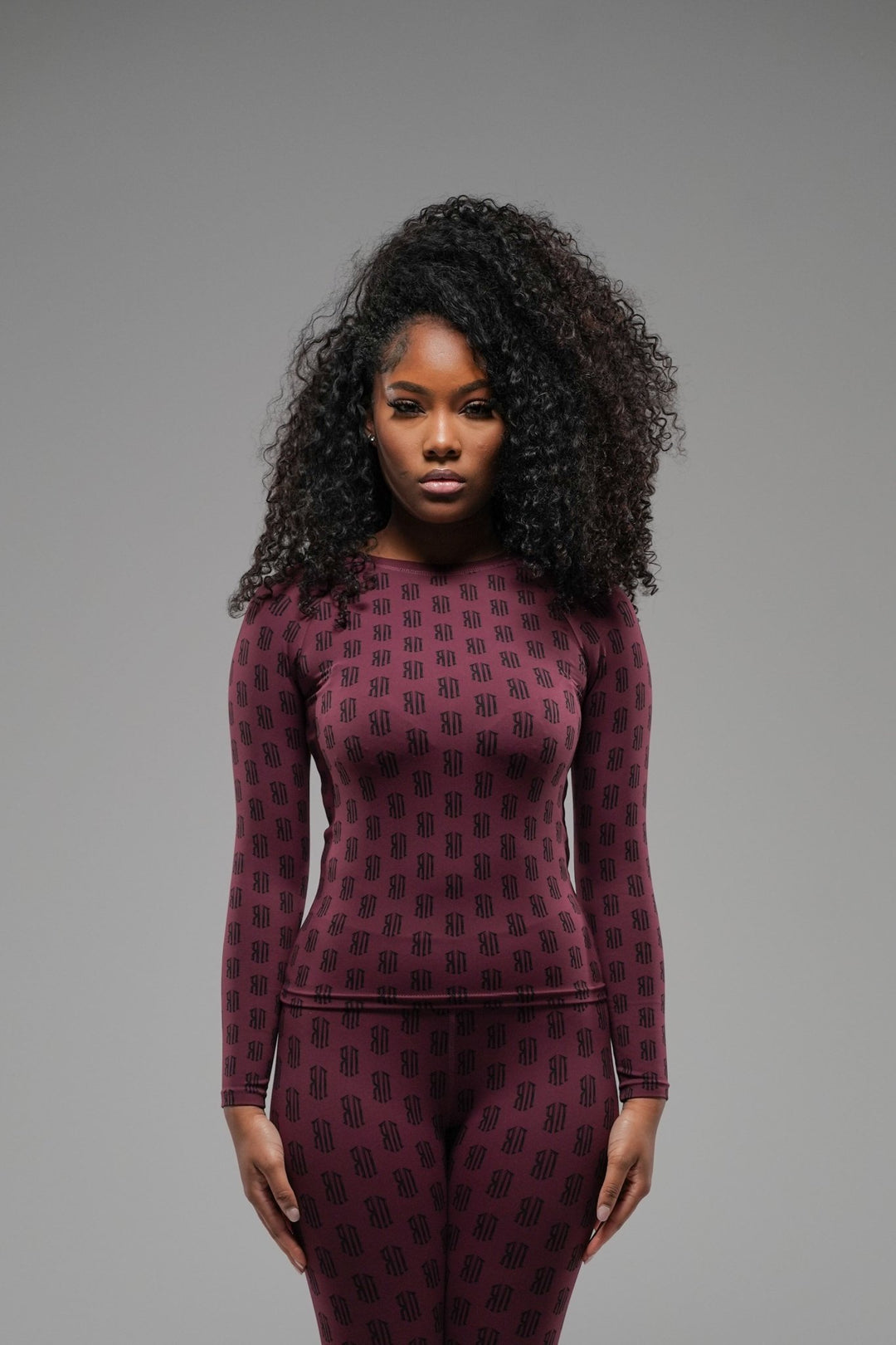 burgandy set top (burgandy) - Rey Nuevo Clothing