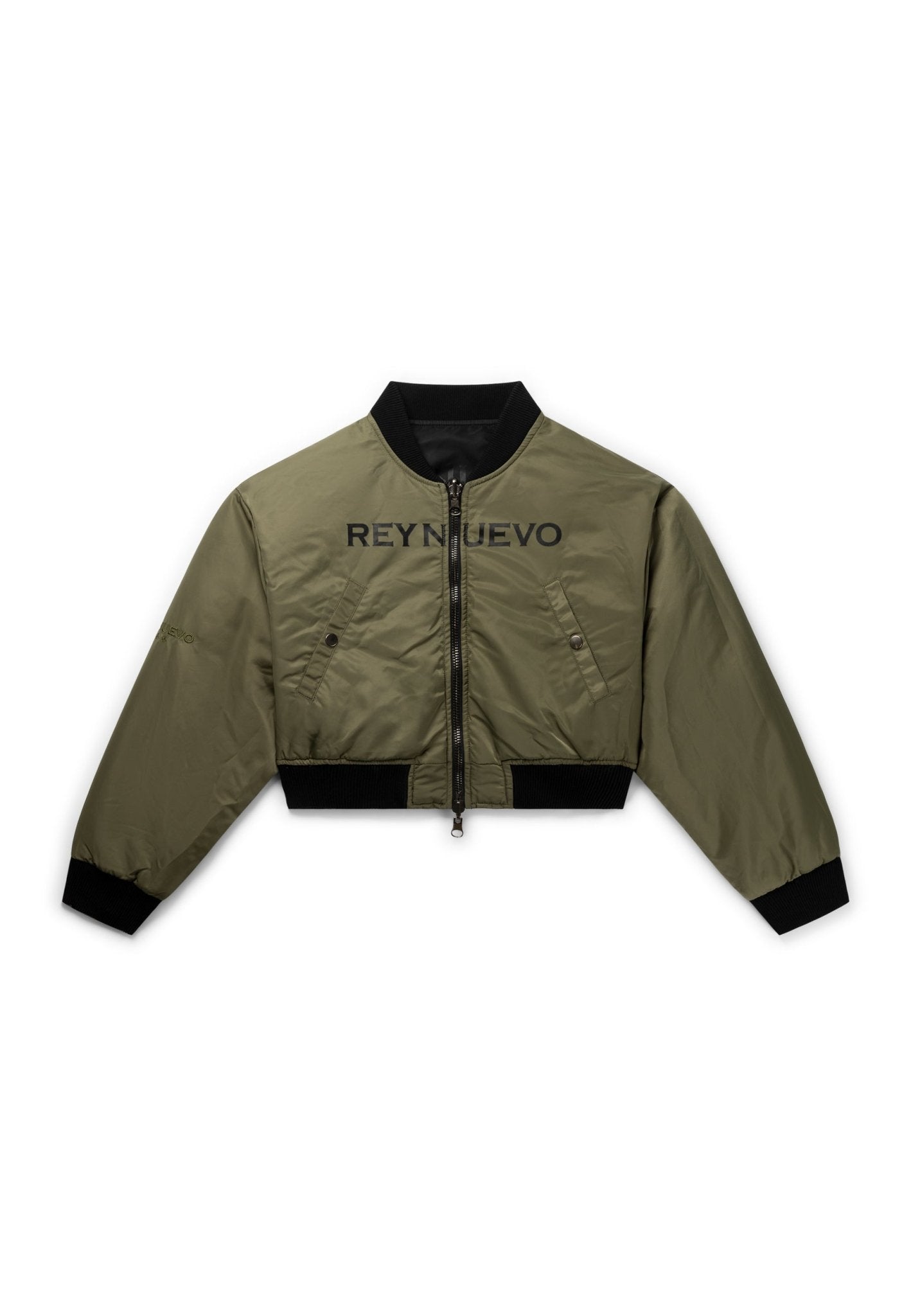 CROPPED BOMBER JACKET - Rey Nuevo Clothing