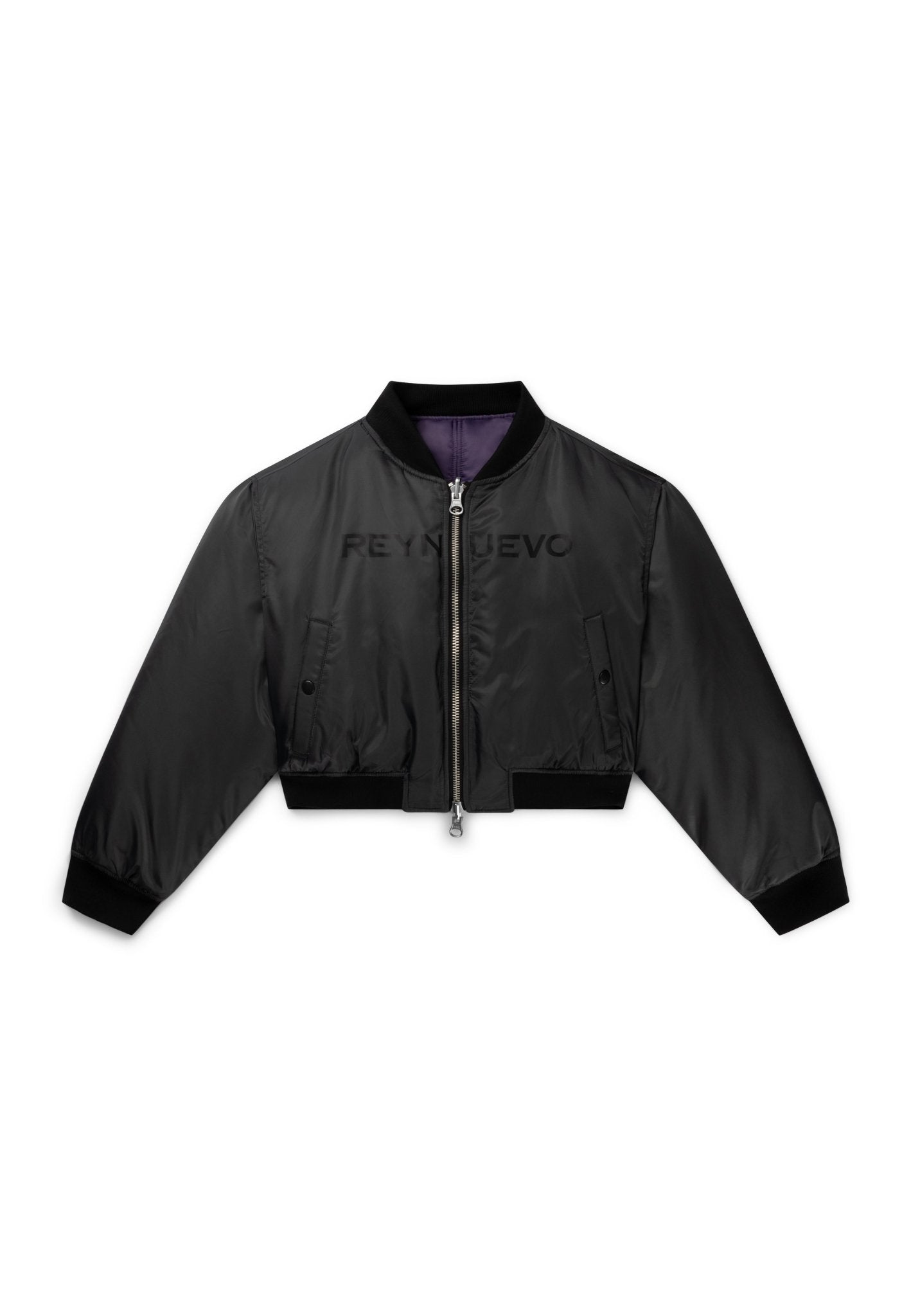 CROPPED DOUBLE SIDED BOMBER - Rey Nuevo Clothing