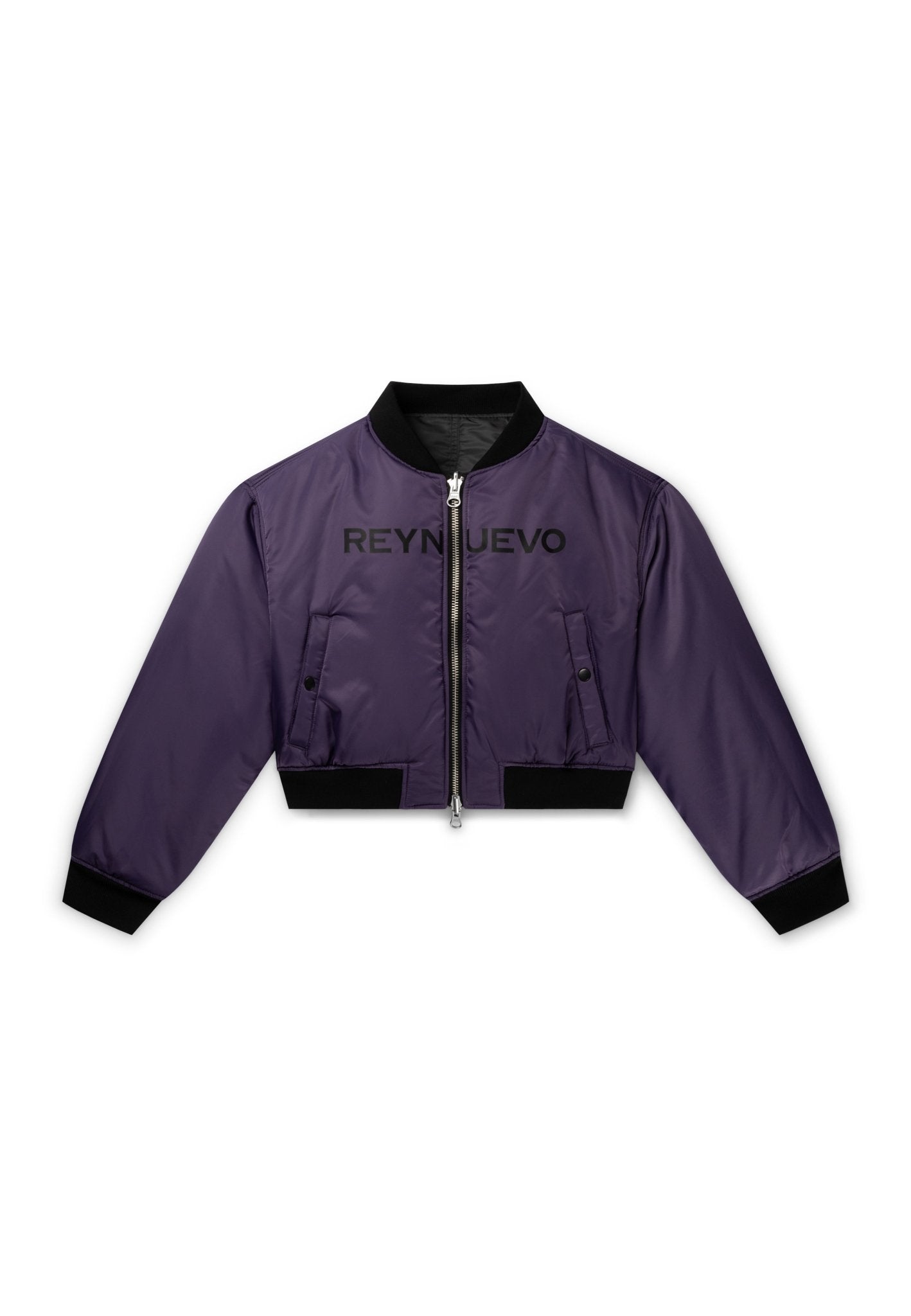 CROPPED DOUBLE SIDED BOMBER - Rey Nuevo Clothing