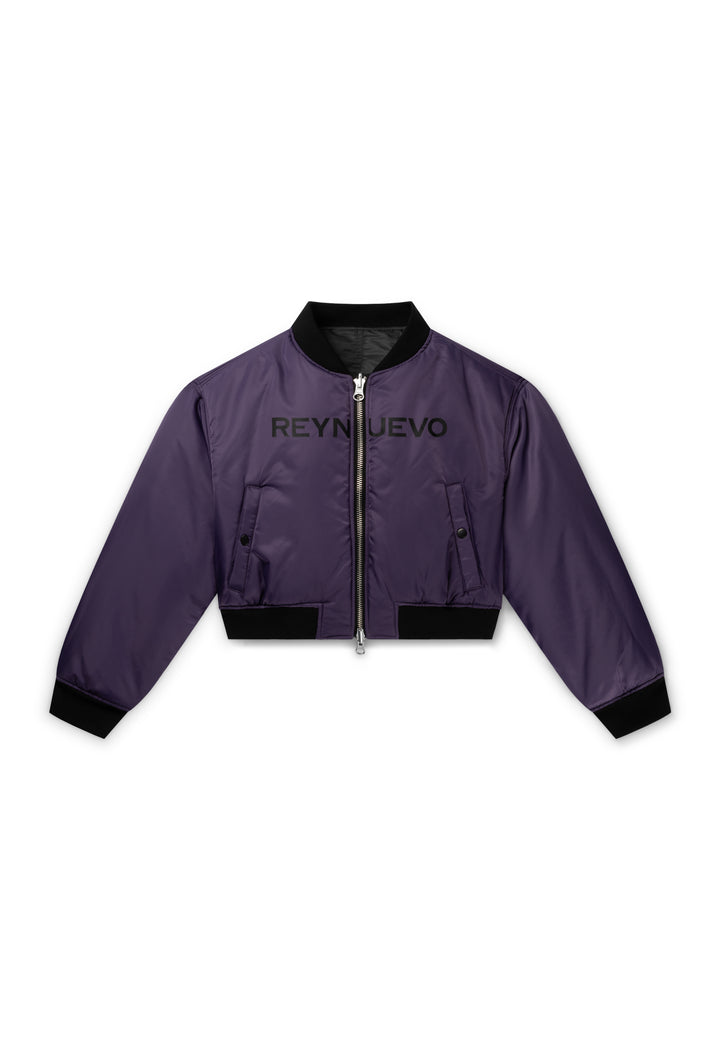 CROPPED DOUBLE SIDED BOMBER