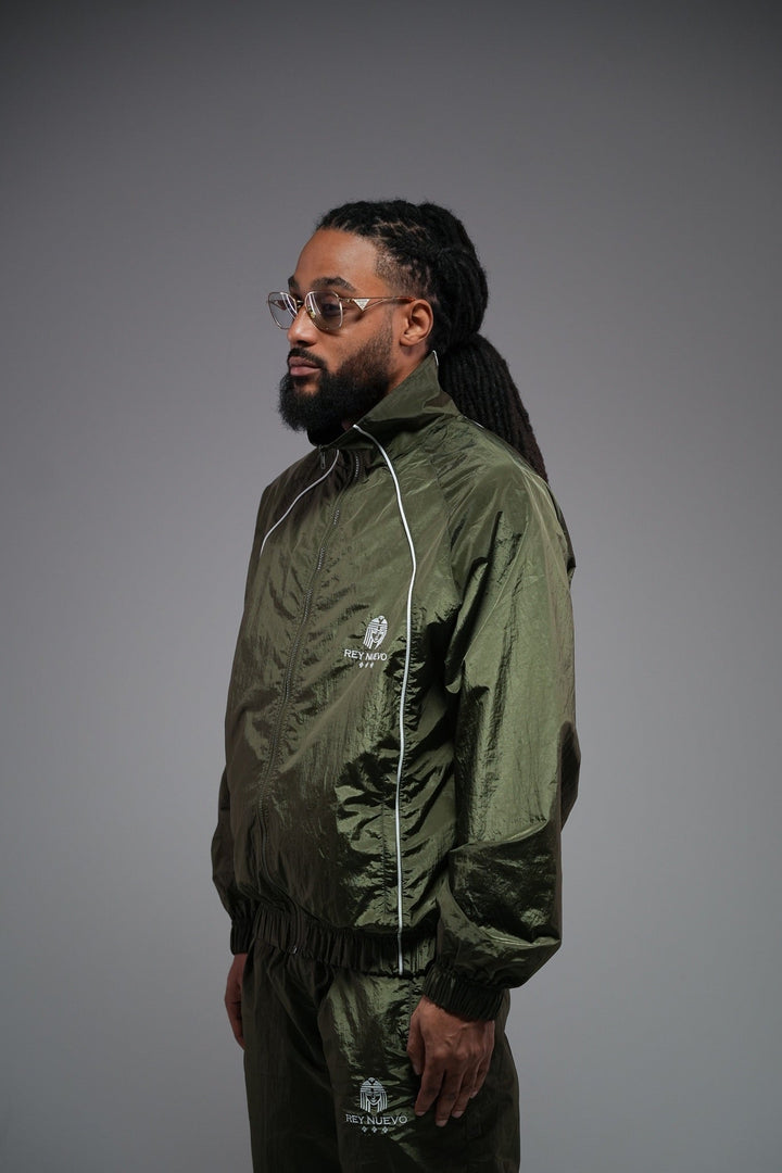CROWN LEGECY JACKET (ARMY GREEN) - Rey Nuevo Clothing