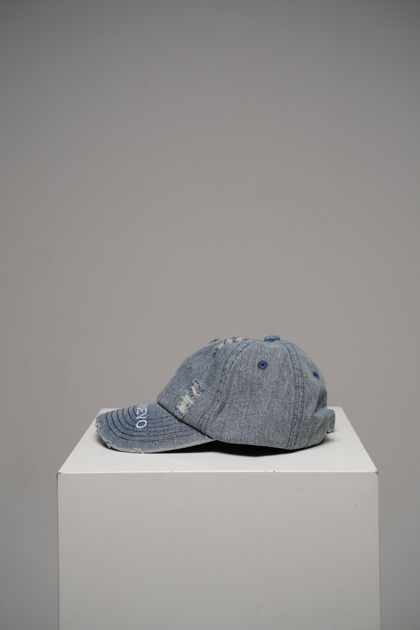 Distressed denim cap - Rey Nuevo Clothing