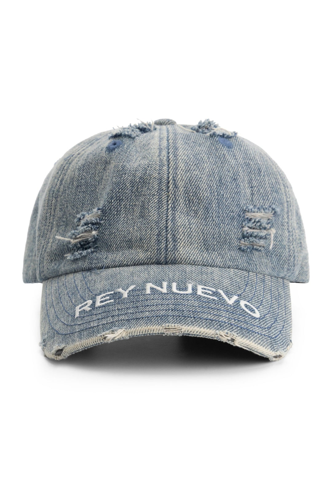 Distressed denim cap - Rey Nuevo Clothing