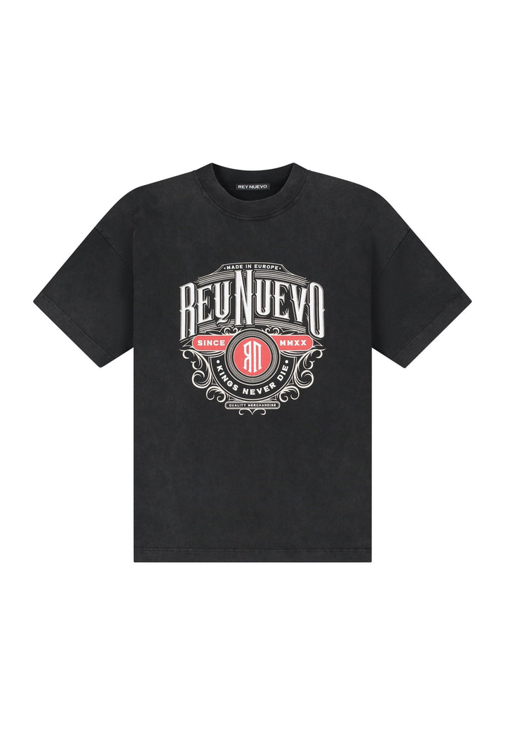 Frequency T-Shirt (Washed Black) - Rey Nuevo Clothing