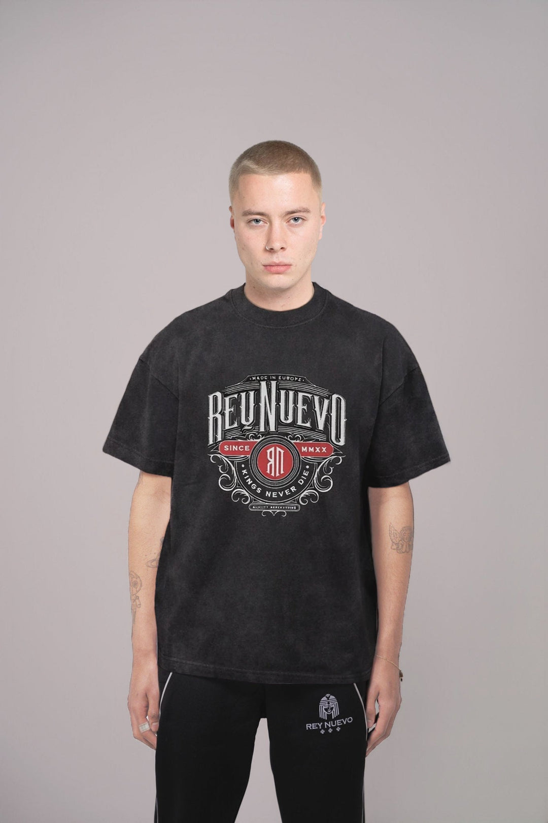 Frequency T-Shirt (Washed Black) - Rey Nuevo Clothing