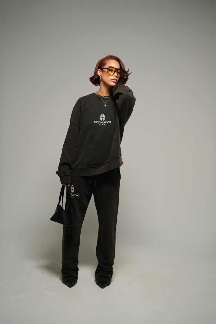 IMPERIAL SWEATERS (WASHED BLACK) - Rey Nuevo Clothing