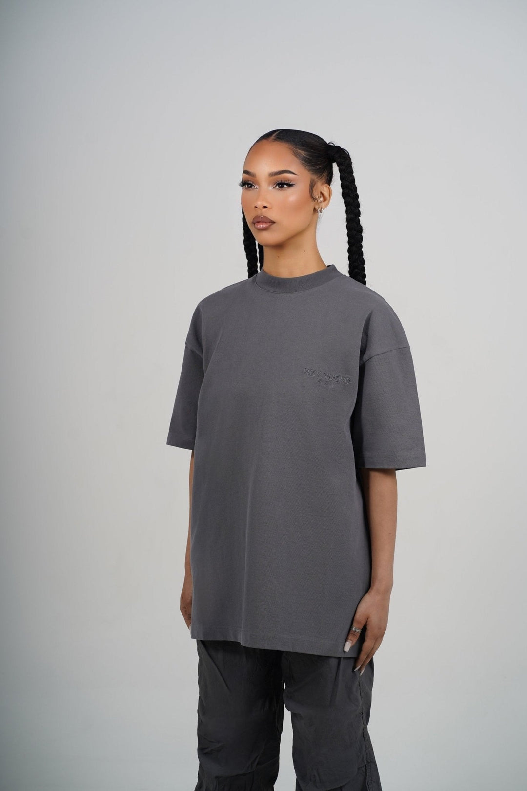 Imperial T-Shirt Grey (White Logo) - Rey Nuevo Clothing