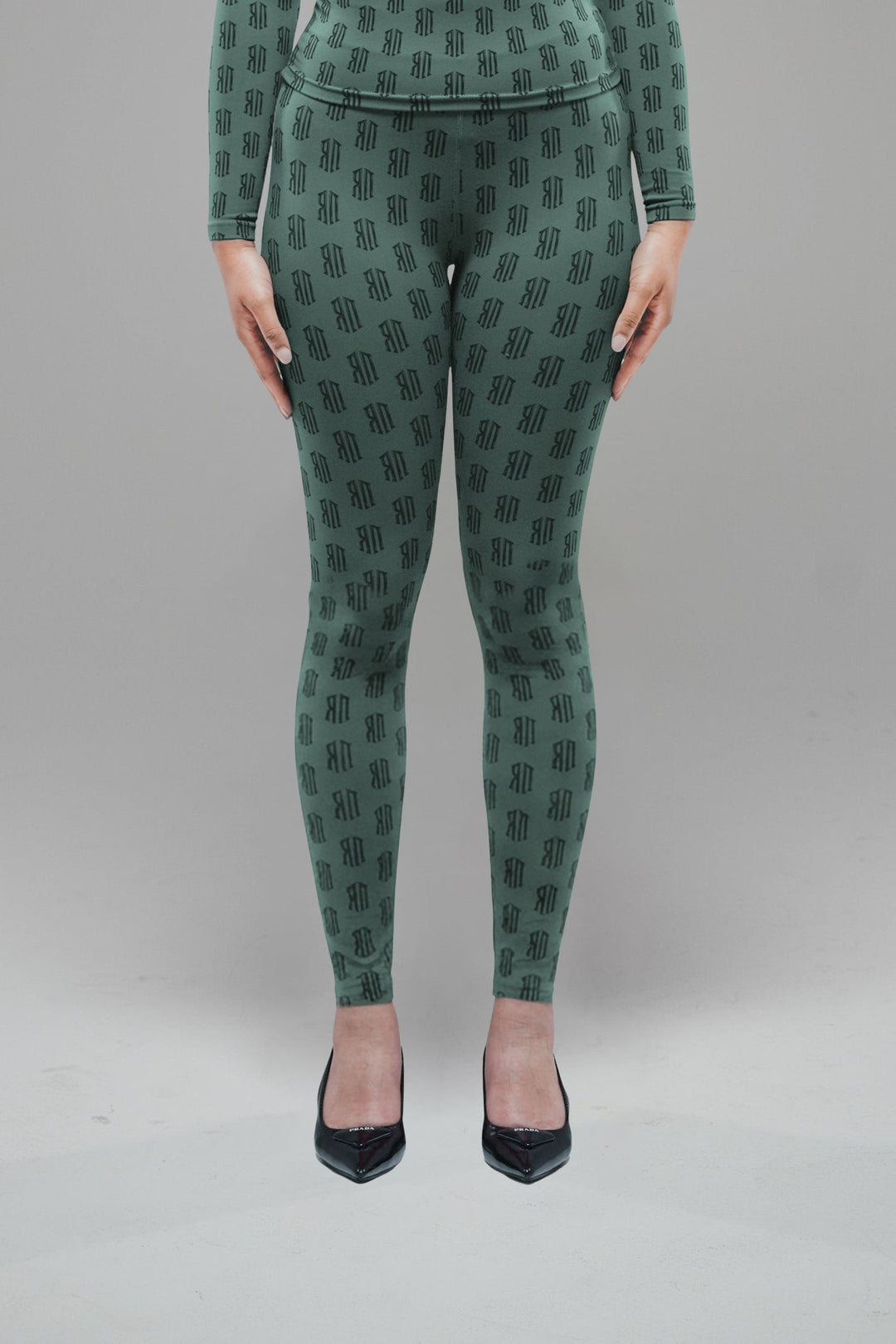 pattern set pants (green) - Rey Nuevo Clothing