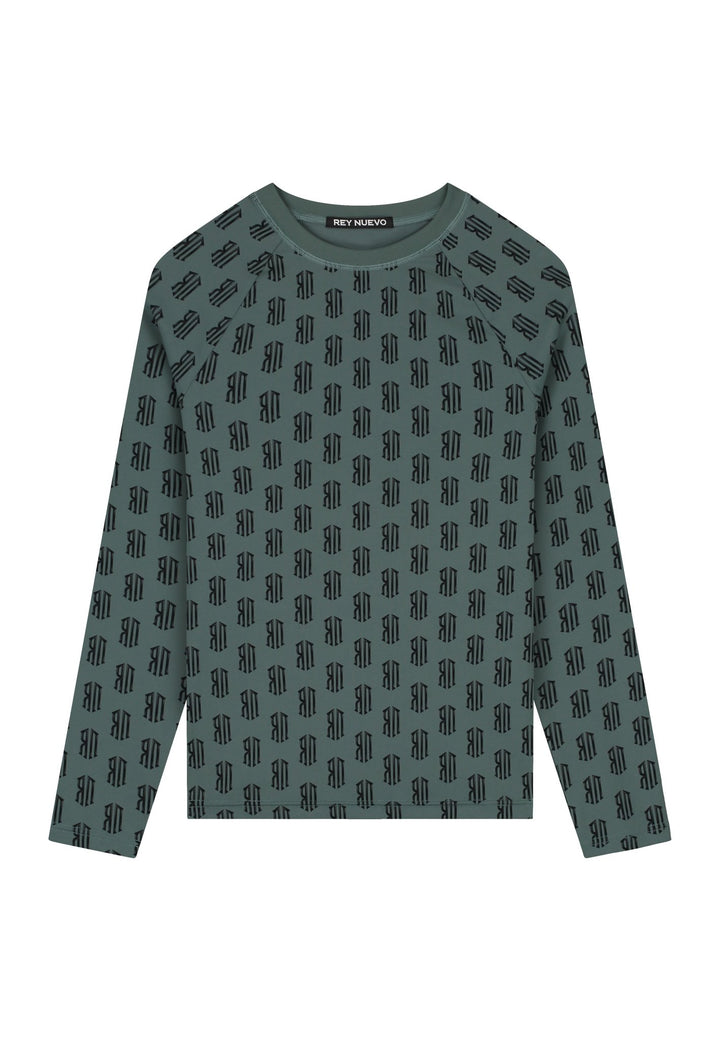 pattern set top (green) - Rey Nuevo Clothing