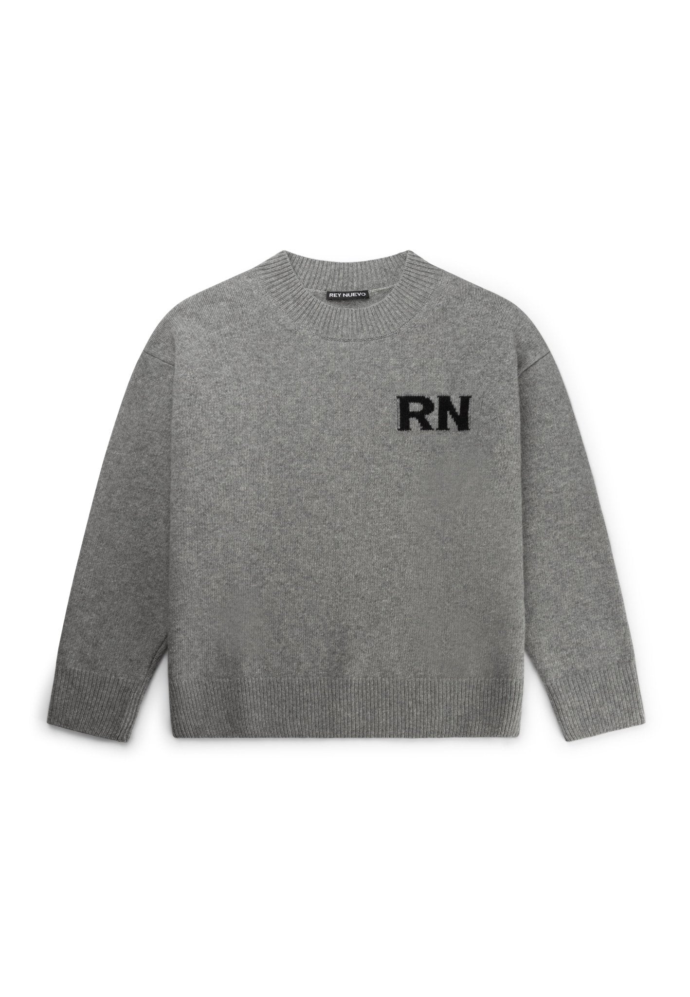 RN Grey Knitted Sweater - Rey Nuevo Clothing