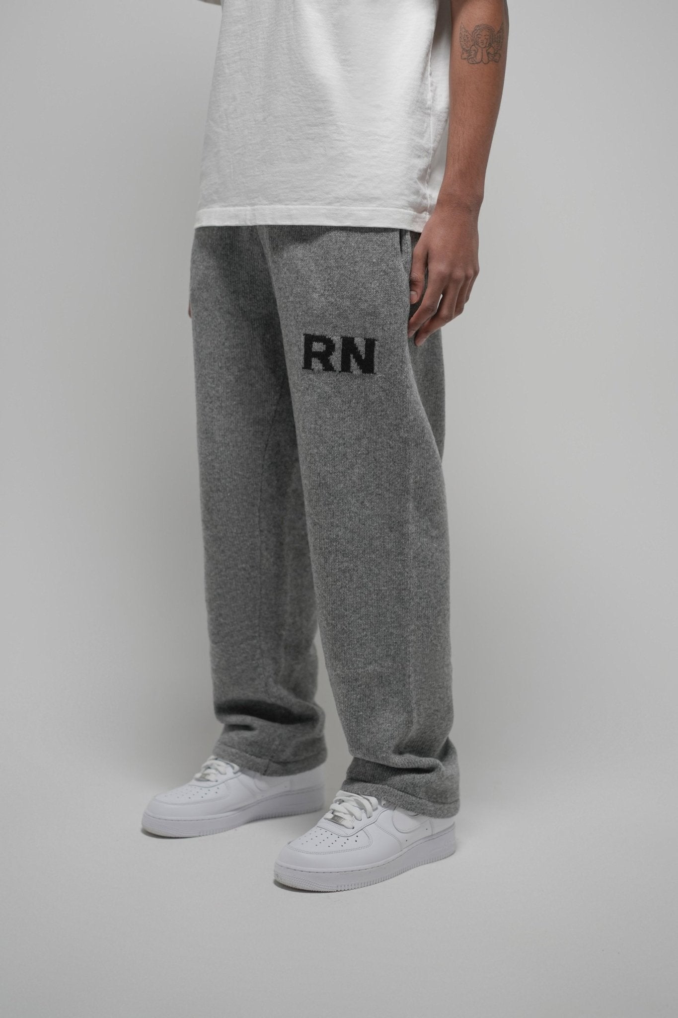 RN KNITTED TROUSERS (GREY) - Rey Nuevo Clothing